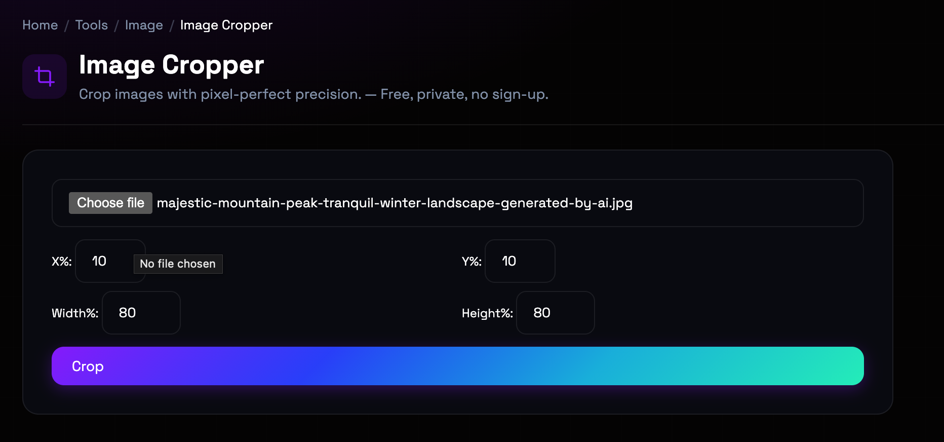 How to use Image Cropper online — free, fast, and private